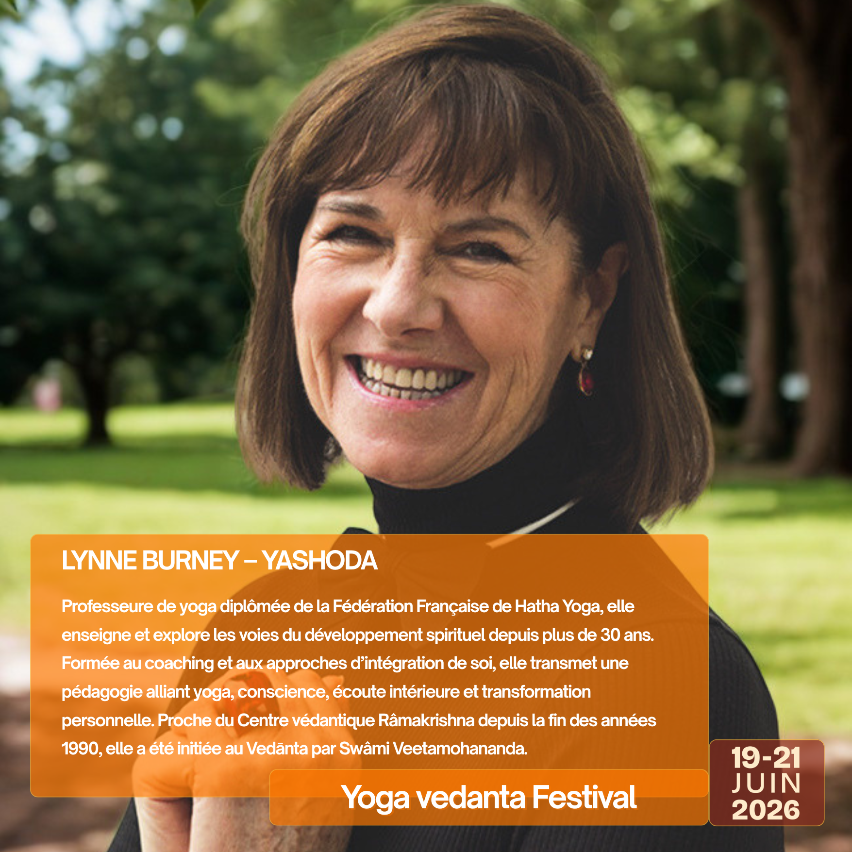 Découvrez les intervenants du Yoga Vedanta Festival - Lynne Burney - Yashoda