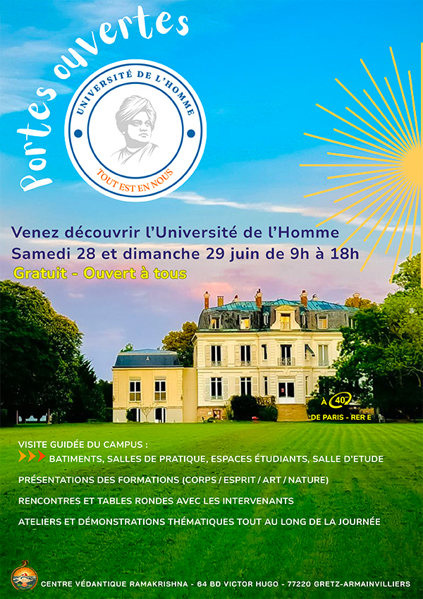 Week-end Portes ouvertes Université de l'Homme 2025